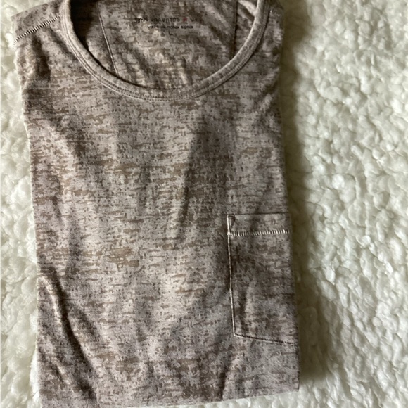 Men’s John Varvatos Brown pocket tee-Size L- Pre-Owned - Picture 2 of 5